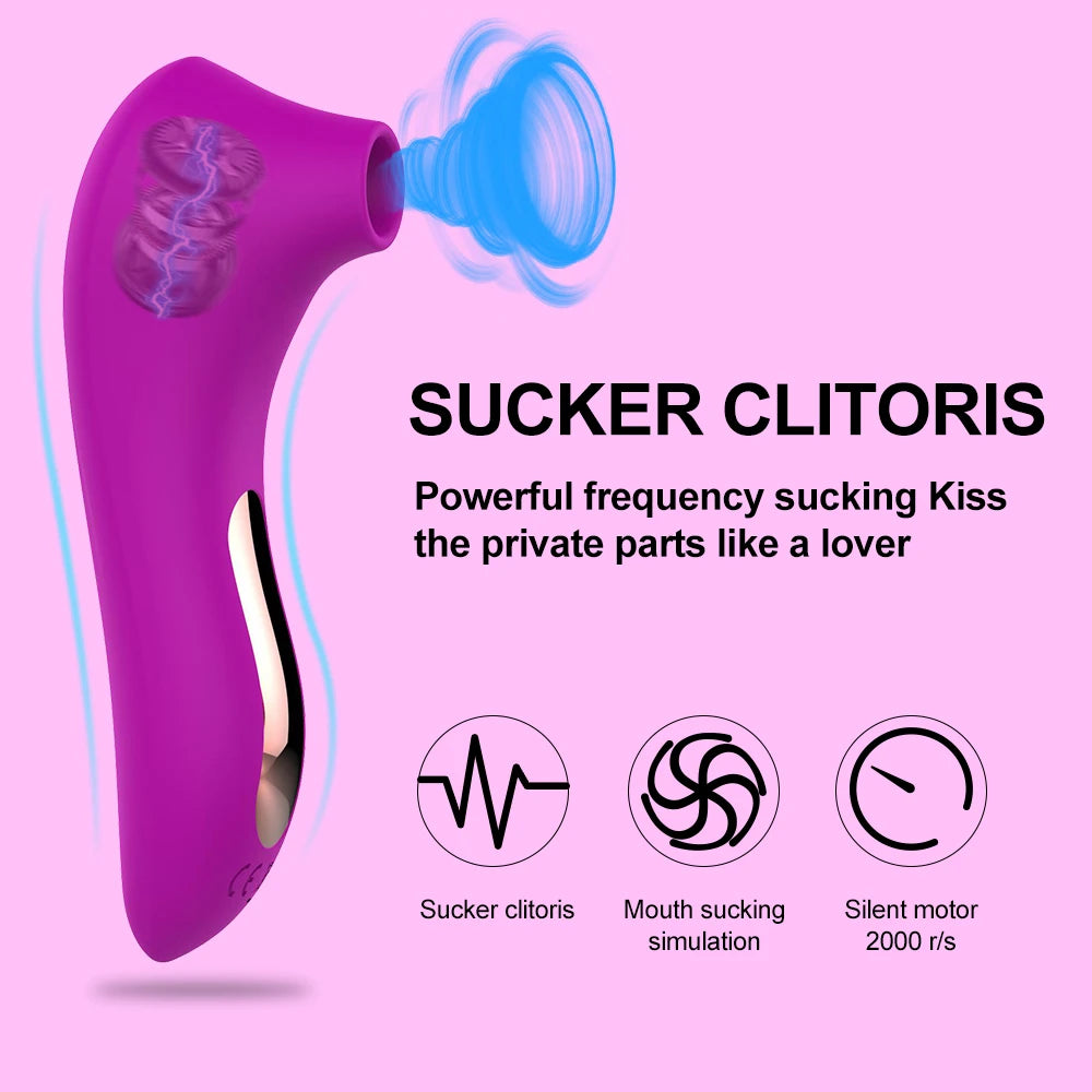 Sucker Clitoris Sucking Vibrator Female Clit Nipple Oral Vacuum Stimulator Massager Sex Toys Adults Goods for Women