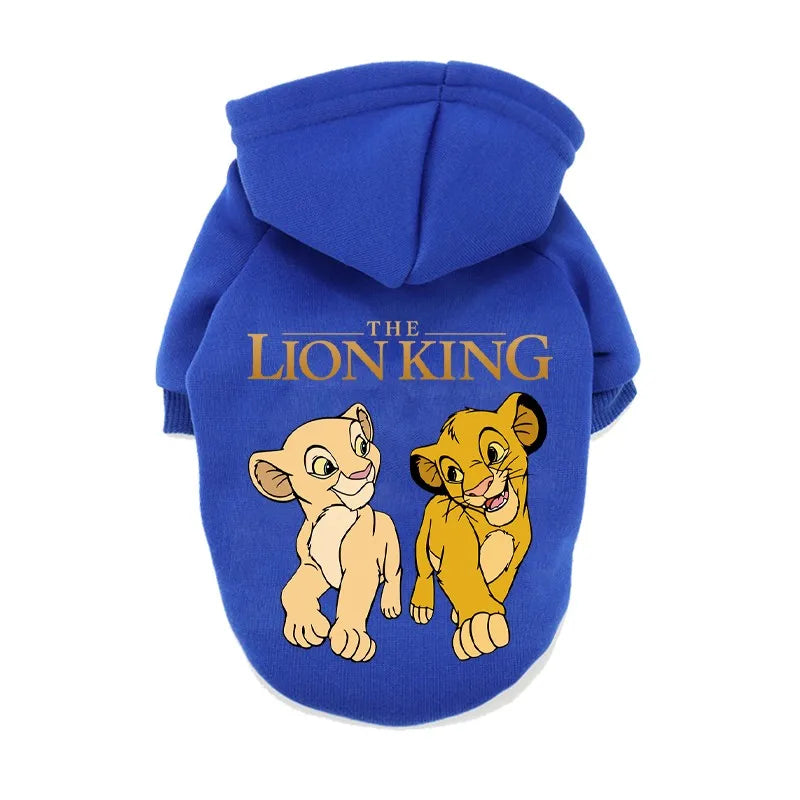 New Disney Anime Pattern Dog Clothes Mickey Minnie Pet Dog Hoodie Small And Medium Dog Vest Outdoor Sweatshirt Bulldog Husky