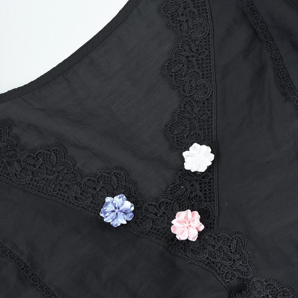 ICEYY Pearlescent Gardenia Flower Button Covers Set Womens Shirt Cufflinks for Tux Shirt Decoration Clothes