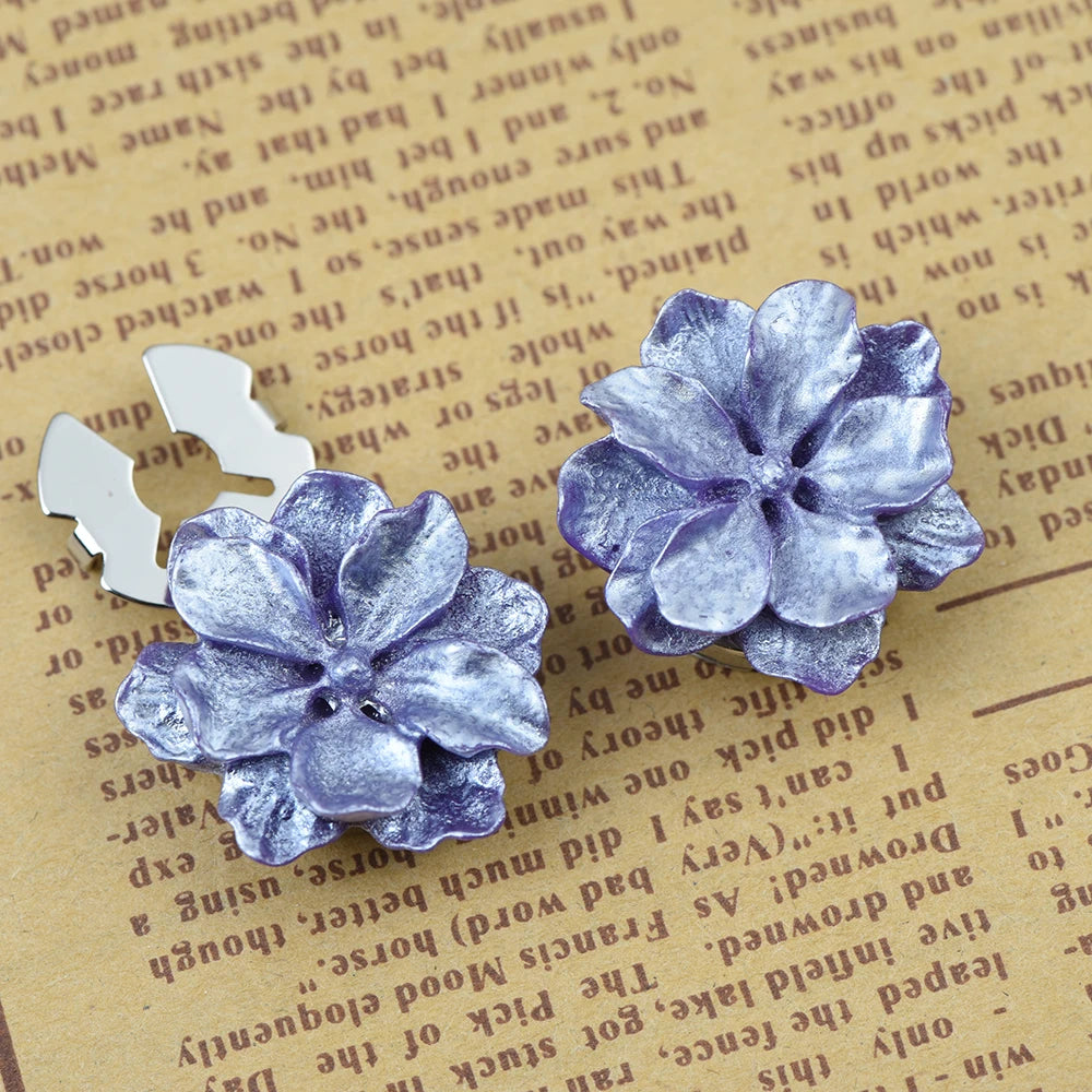 ICEYY Pearlescent Gardenia Flower Button Covers Set Womens Shirt Cufflinks for Tux Shirt Decoration Clothes