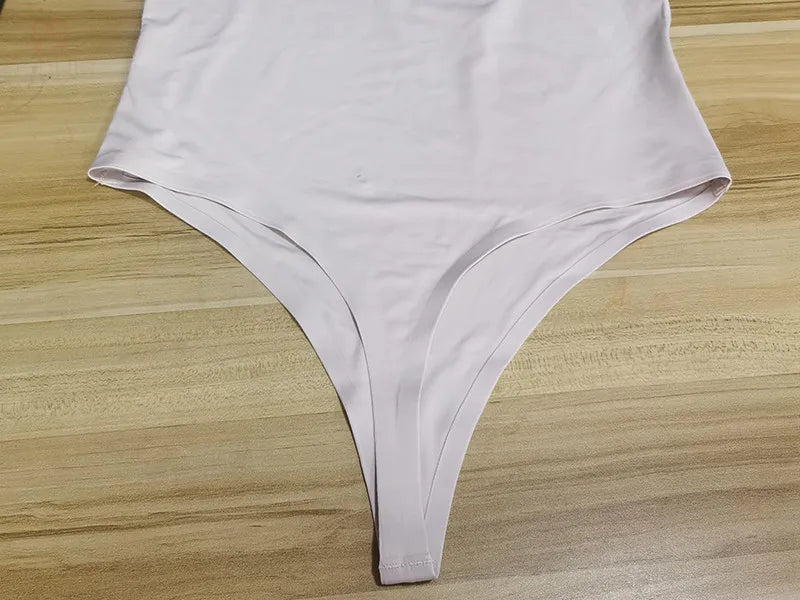 GUUDIA Sexy Thong Deep U Neck Smooth Out Stretchy Softness Shapewear Bodysuits WomenTank Tops Compression Body Shapers Jumpsuit