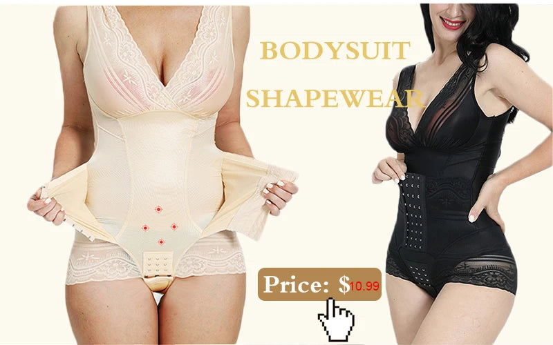 GUUDIA Shapewear Ribbed Body Shaper Suits Tummy Control Open Crotch Spandex Body Shaper Elastic Stretchy Daily Shapers Essencial