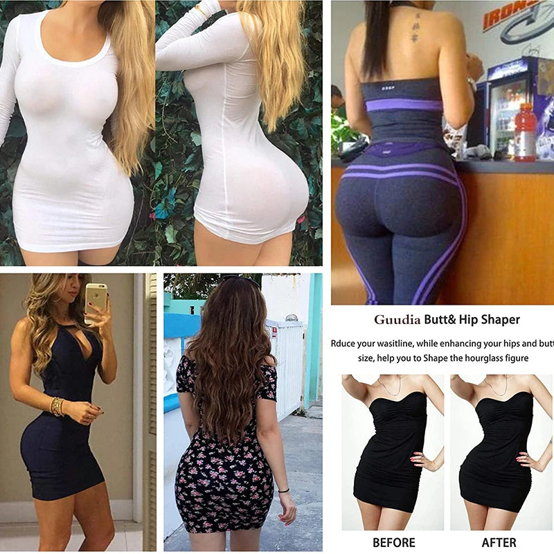 GUUDIA Padded Booty Shapewear Panties Bum Enhancer Butt Enhancement Body Shaper Women Buttock Lift Not Removable Pad Cusion Buns