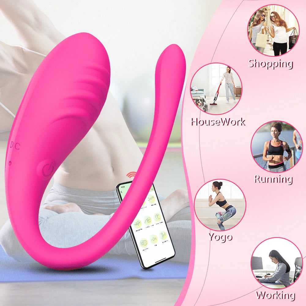 APP Controlled Vaginal Vibrators G Spot 9 Speed ​​Anal Vibrating Egg Massager Wearable Stimulator Adult Sex Toys for Women Couples
