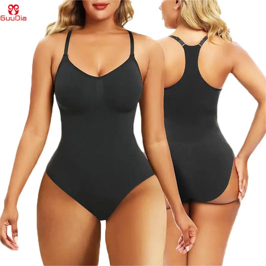 GUUDIA Racerback Bodysuits Control Shaper Butt Lifting Jumpsuit Tummy Control Wait Trimmer Body Shaper Women Stretchy Elastic