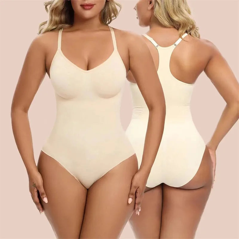 GUUDIA Racerback Bodysuits Control Shaper Butt Lifting Jumpsuit Tummy Control Wait Trimmer Body Shaper Women Stretchy Elastic