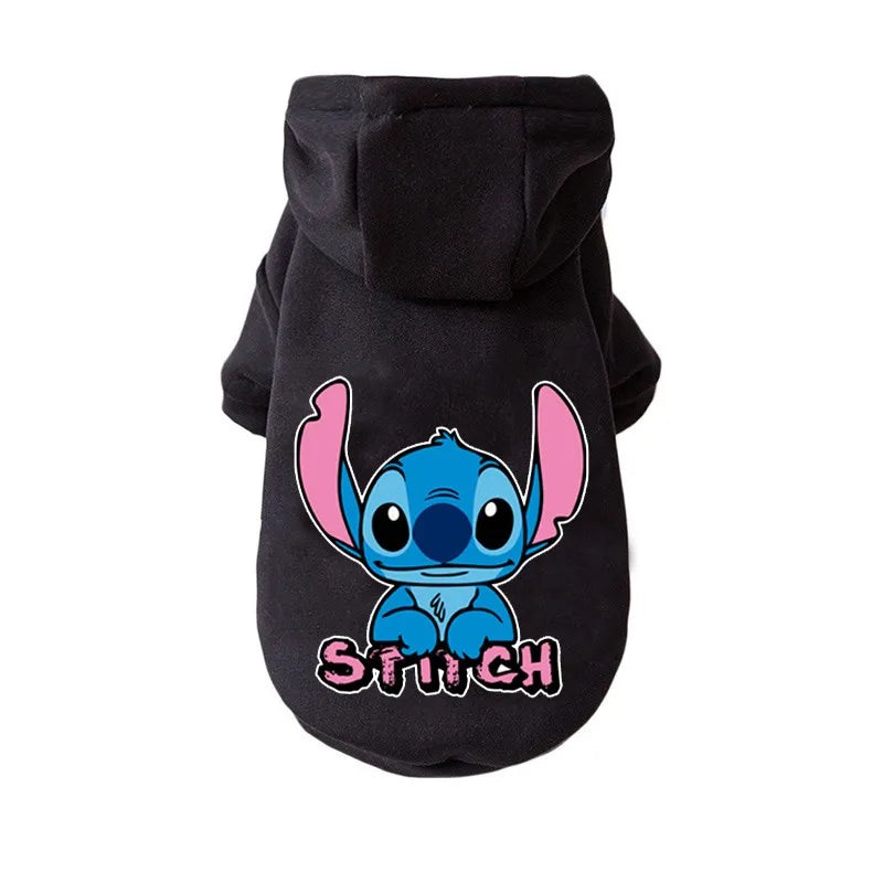 New Disney Anime Pattern Dog Clothes Mickey Minnie Pet Dog Hoodie Small And Medium Dog Vest Outdoor Sweatshirt Bulldog Husky