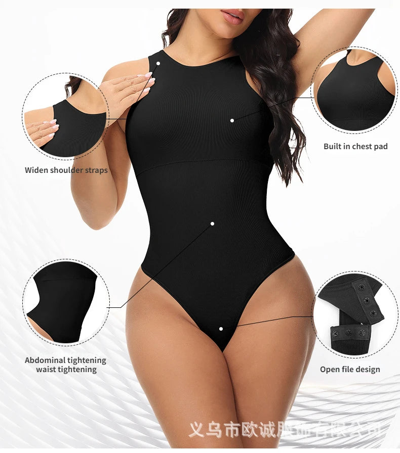 Full Body Shapewear Women Bodysuit Shaper Butt Lifter Buttock Hip Tummy Control Sculpting Thong Slimming Sheath Woman Flat Belly