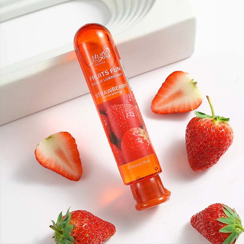 Fruity Lubricant Strawberry Flavor Lubricant Sex Lube Water Based Lubricant Oral Sex Anal Sex Masturbation Vagina Orgasm Gel