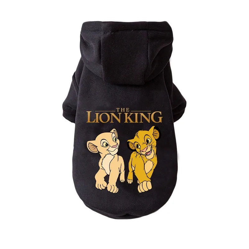 New Disney Anime Pattern Dog Clothes Mickey Minnie Pet Dog Hoodie Small And Medium Dog Vest Outdoor Sweatshirt Bulldog Husky