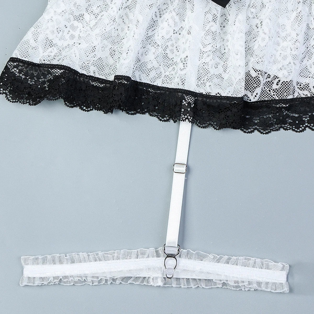 Ellolace Shapewear Lingerie Thongs Lace Hemline Suckers Erotic Costumes For Women Elegant 2-Piece Sets Sexy Girl Seamless Outfit