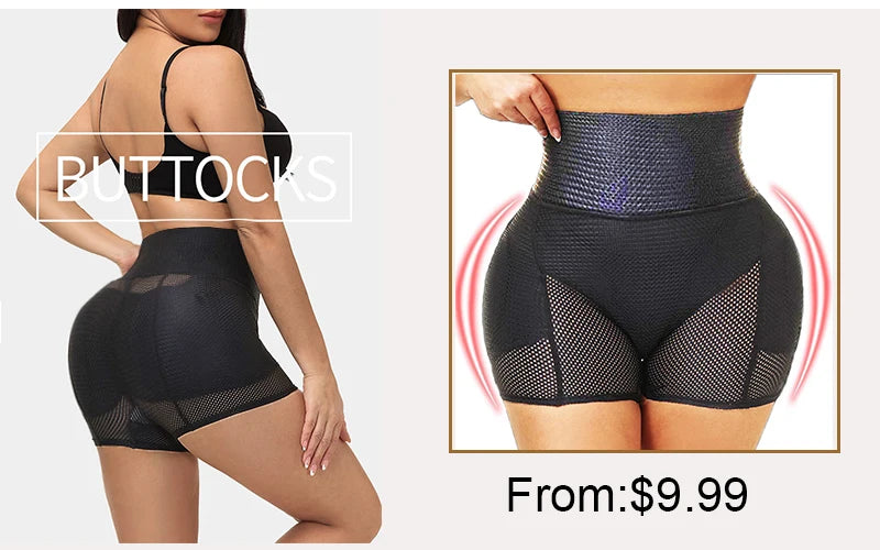 GUUDIA Padded Booty Shapewear Panties Bum Enhancer Butt Enhancement Body Shaper Women Buttock Lift Not Removable Pad Cusion Buns