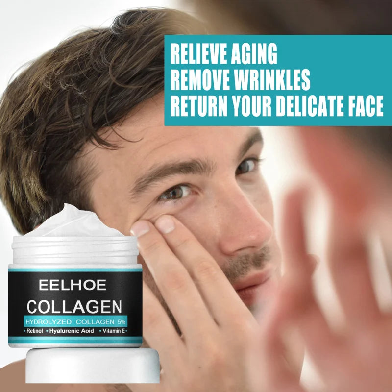Anti Aging Anti Wrinkle Face Cream Collagen Moisturizing Whitening Facial Skin Care Firming Brighten Day Night Cream for Men