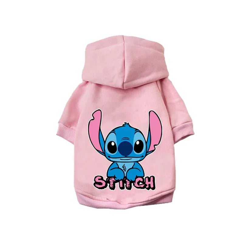 New Disney Anime Pattern Dog Clothes Mickey Minnie Pet Dog Hoodie Small And Medium Dog Vest Outdoor Sweatshirt Bulldog Husky