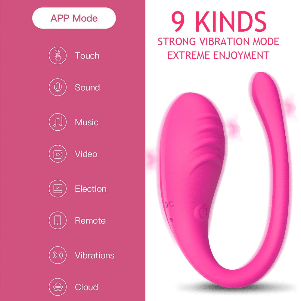 APP Controlled Vaginal Vibrators G Spot 9 Speed ​​Anal Vibrating Egg Massager Wearable Stimulator Adult Sex Toys for Women Couples