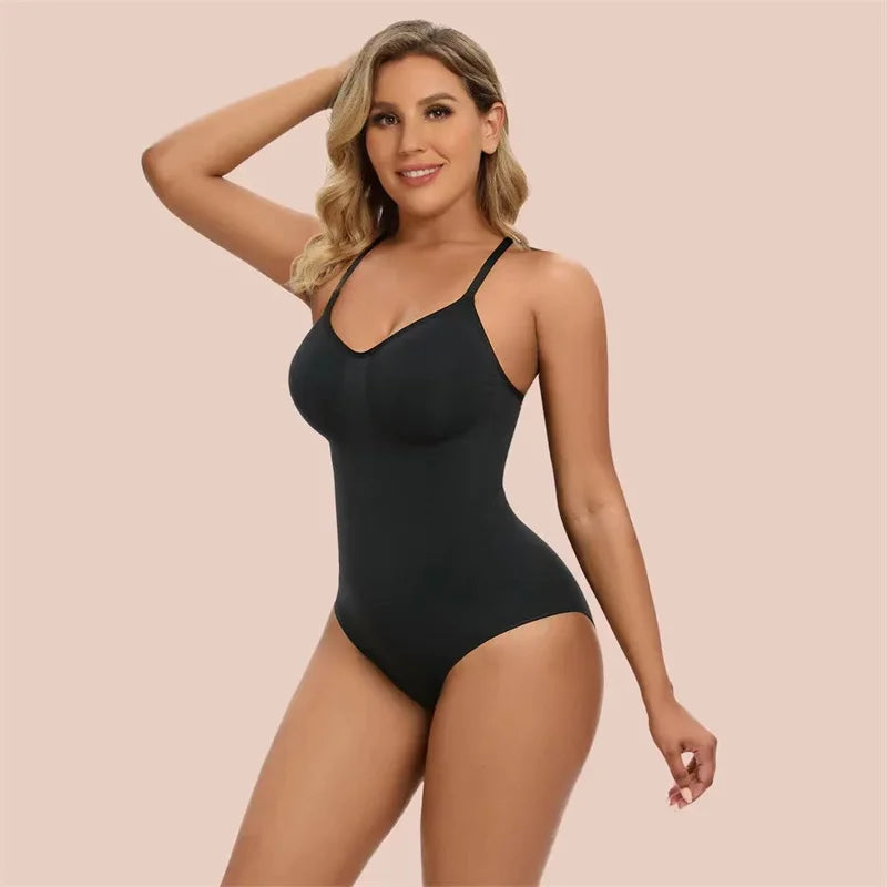 GUUDIA Racerback Bodysuits Control Shaper Butt Lifting Jumpsuit Tummy Control Wait Trimmer Body Shaper Women Stretchy Elastic