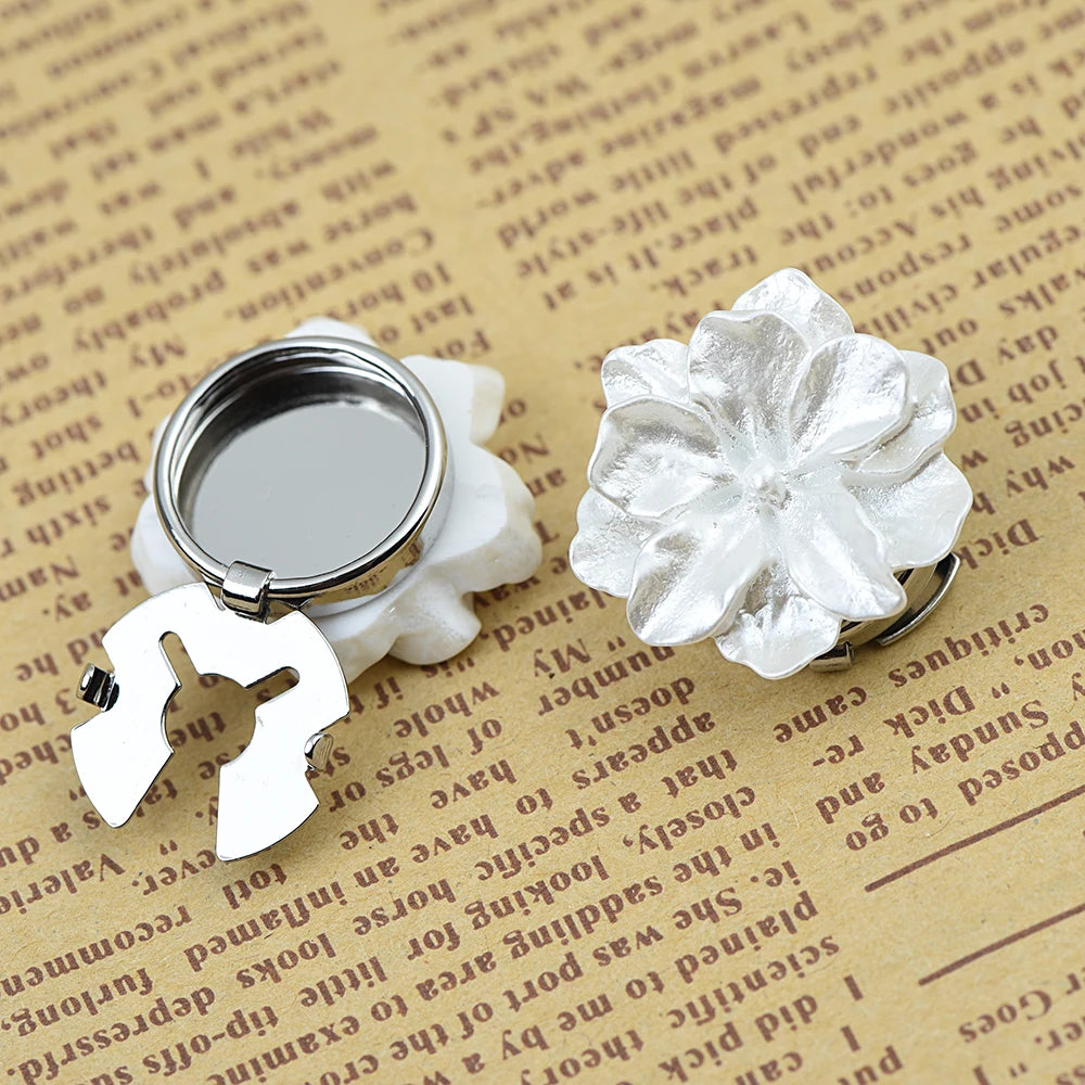 ICEYY Pearlescent Gardenia Flower Button Covers Set Womens Shirt Cufflinks for Tux Shirt Decoration Clothes