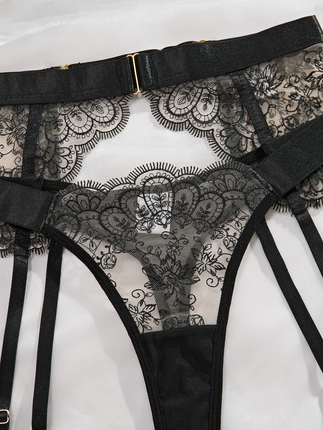 Ellolace Luxury Lingerie Erotic Outfit Lace Sexy Ladies Underwear Suspender Set Romantic Hot Bilizna Fancy See Through Outfits