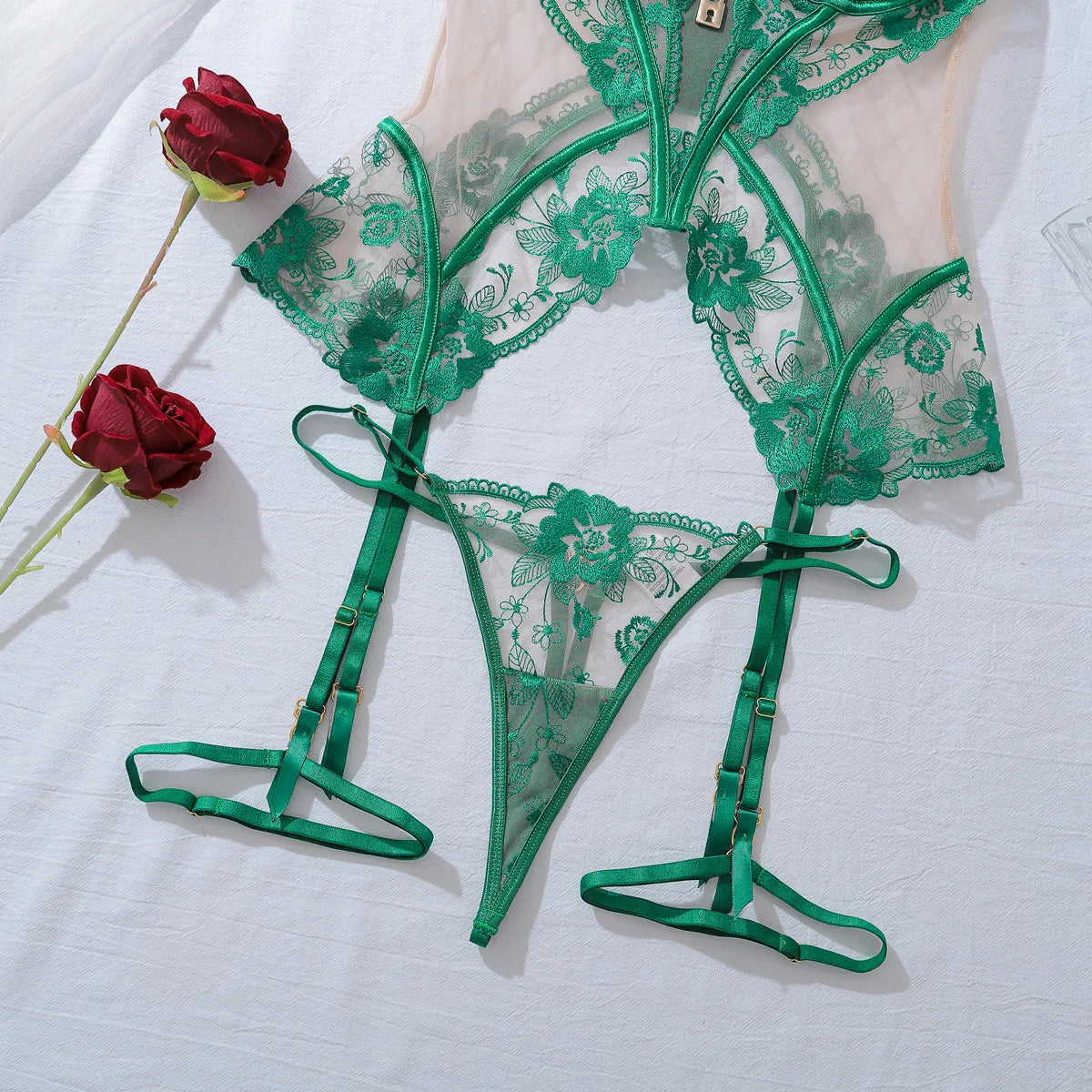 Ellolace Fantasy Lingerie Ultra Hot Lace Sexy Onlyfans Kit Transparent Ensemble Lingeries Femmes Fancy g-string Tulle Underwear