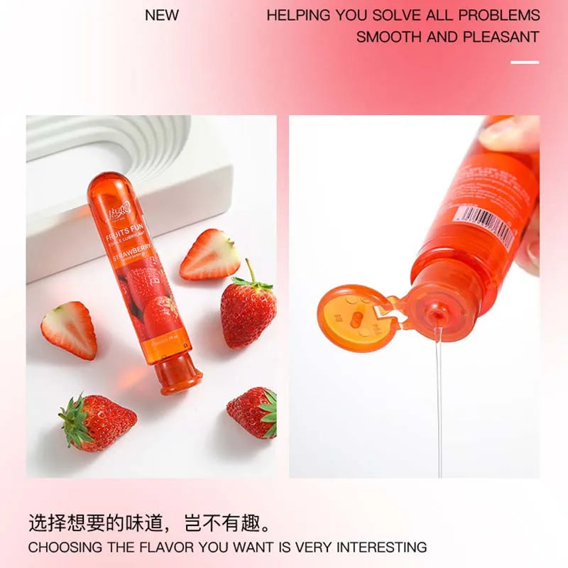 Fruity Lubricant Strawberry Flavor Lubricant Sex Lube Water Based Lubricant Oral Sex Anal Sex Masturbation Vagina Orgasm Gel