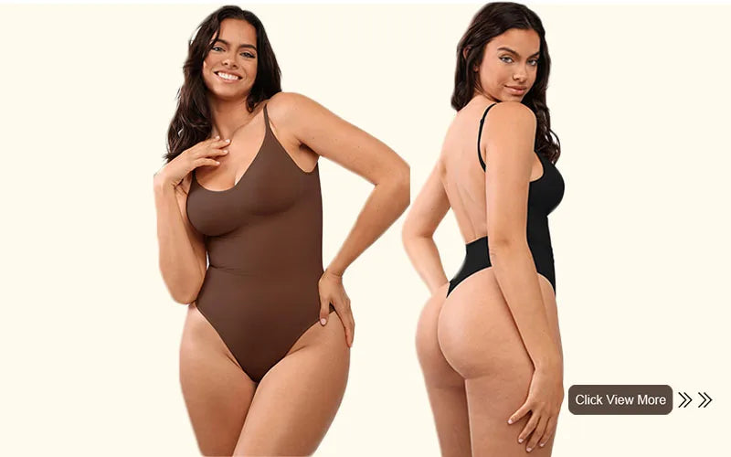 GUUDIA Racerback Bodysuits Control Shaper Butt Lifting Jumpsuit Tummy Control Wait Trimmer Body Shaper Women Stretchy Elastic