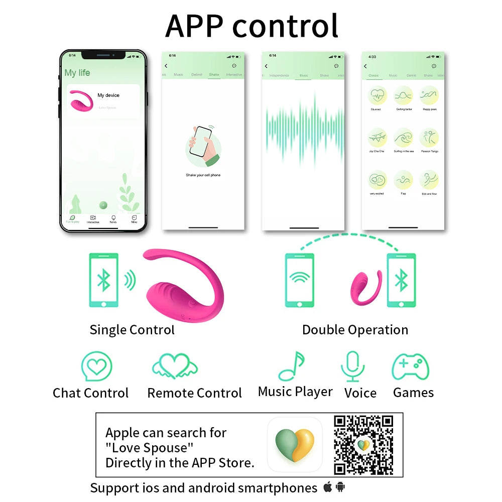 APP Controlled Vaginal Vibrators G Spot 9 Speed ​​Anal Vibrating Egg Massager Wearable Stimulator Adult Sex Toys for Women Couples
