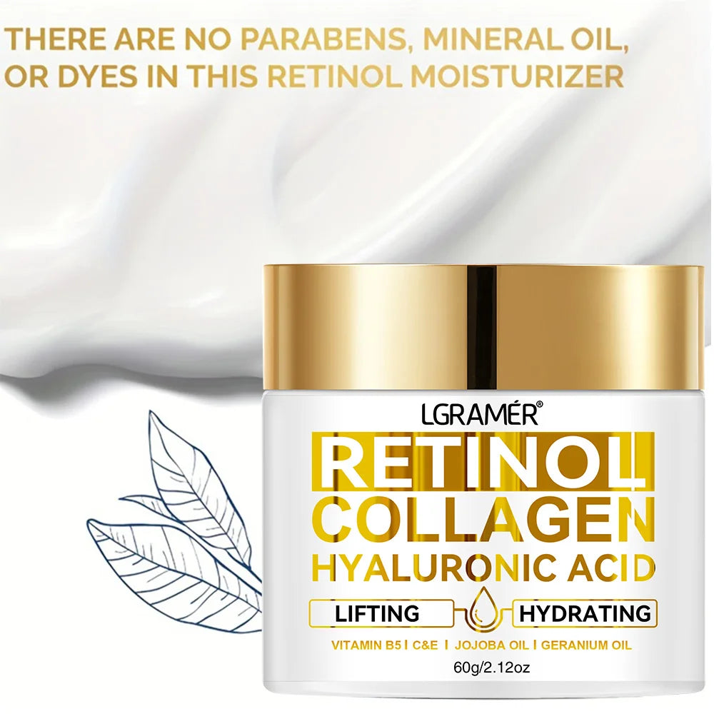 Retinol Face Cream Moisturizing Wrinkle Remover Collagen Hyaluronic Acid Creams Skin Care Cosmetic for Women&amp;Men