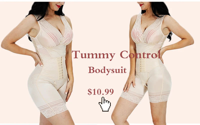 GUUDIA Shapewear Ribbed Body Shaper Suits Tummy Control Open Crotch Spandex Body Shaper Elastic Stretchy Daily Shapers Essencial