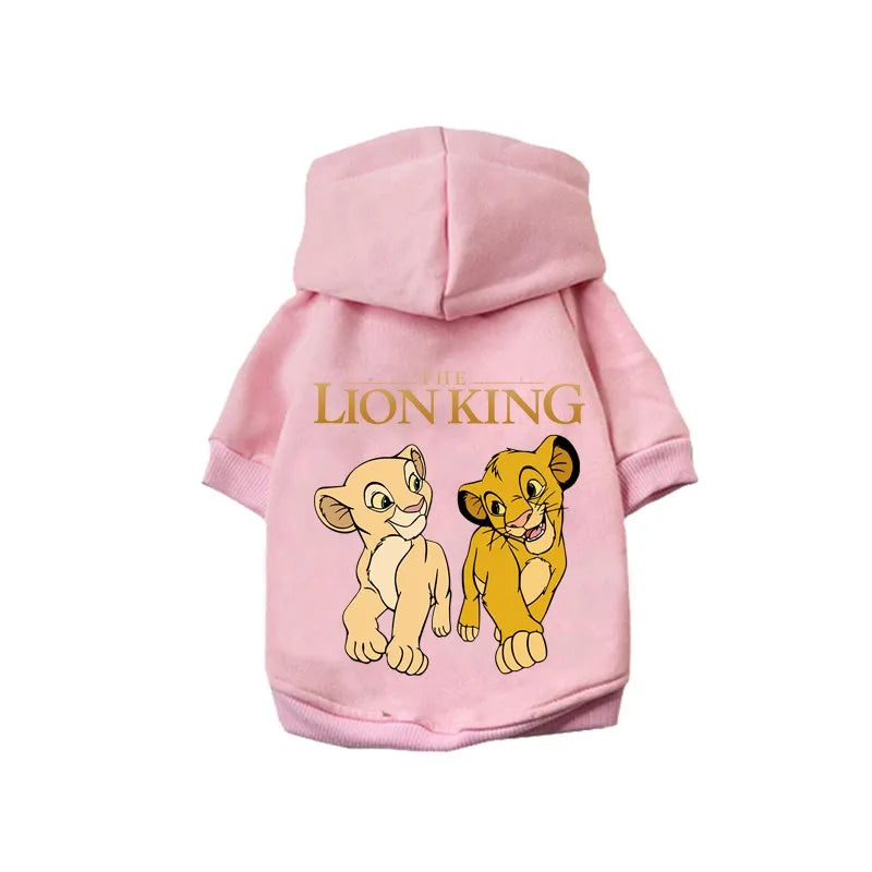 New Disney Anime Pattern Dog Clothes Mickey Minnie Pet Dog Hoodie Small And Medium Dog Vest Outdoor Sweatshirt Bulldog Husky